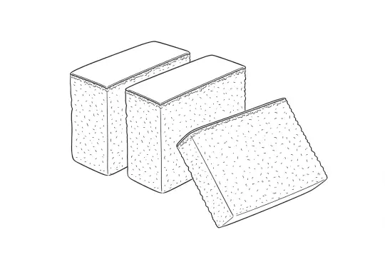 Castella, catering dish line drawing