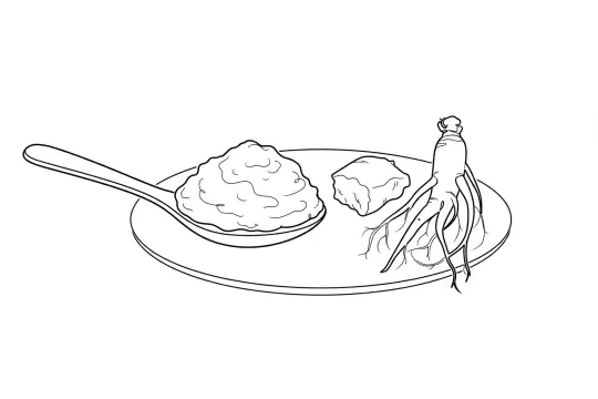 Ginseng Chicken Porridge, catering dish line drawing