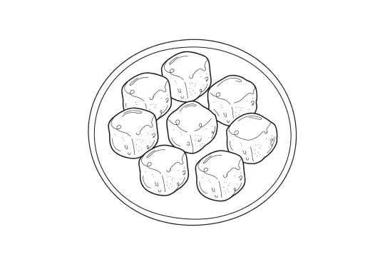 Shanghai Wheat Gluten, catering dish line drawing